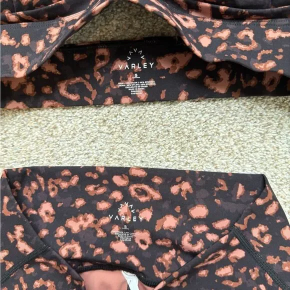 Varley Red Animal Matching Leggings and Sports Bra Set - Picture 7 of 7